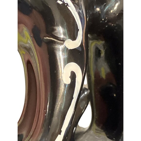 Ceramic Black Cat On Pumpkin Halloween Decor Figurine With White Ghost & "Boo" D - Picture 15 of 15